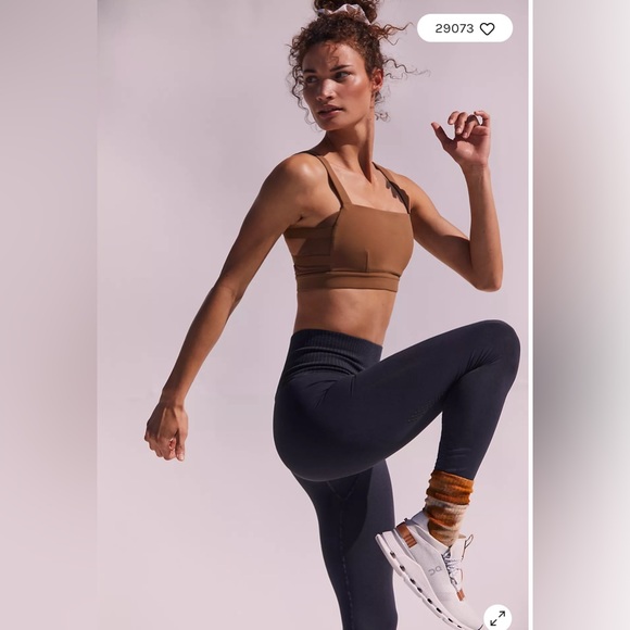 NWT Free People Good Karma Leggings - Washed Black - Picture 2 of 9